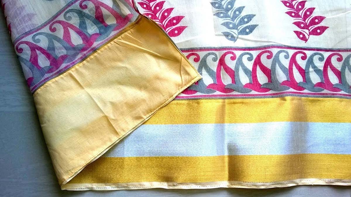 Polyester Saree Fall at Rs 100/dozen in Mumbai | ID: 10935119033