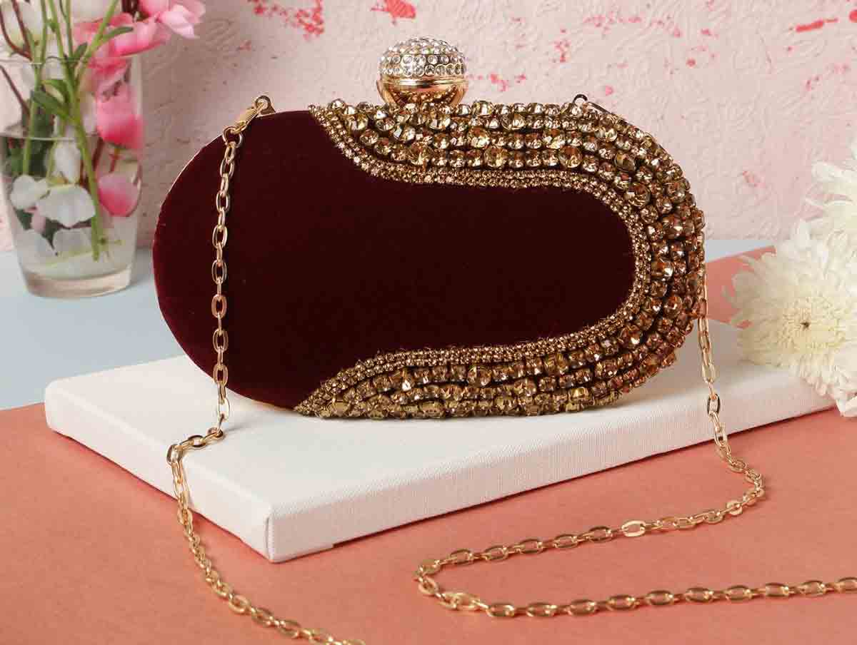 velvet clutch design