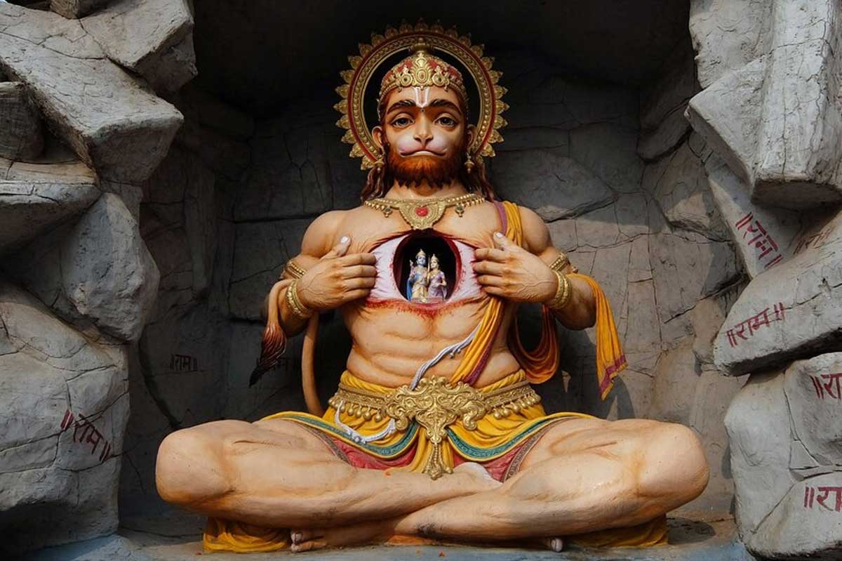 why lord hanuman likes orange sindoor
