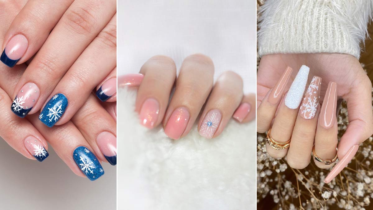 Winter Nail Art Designs | नेल आर्ट के लेटेस्ट डिजाइन | Nail Art Designs For  Winter Season | winter theme nail art designs | HerZindagi