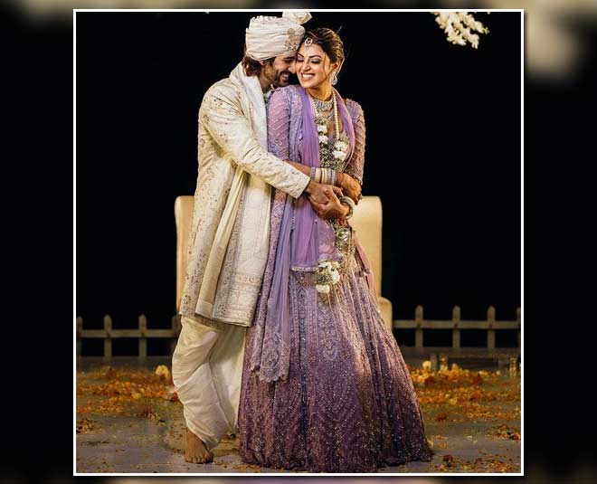 अनुष्का रंजन bridal lehenga light color