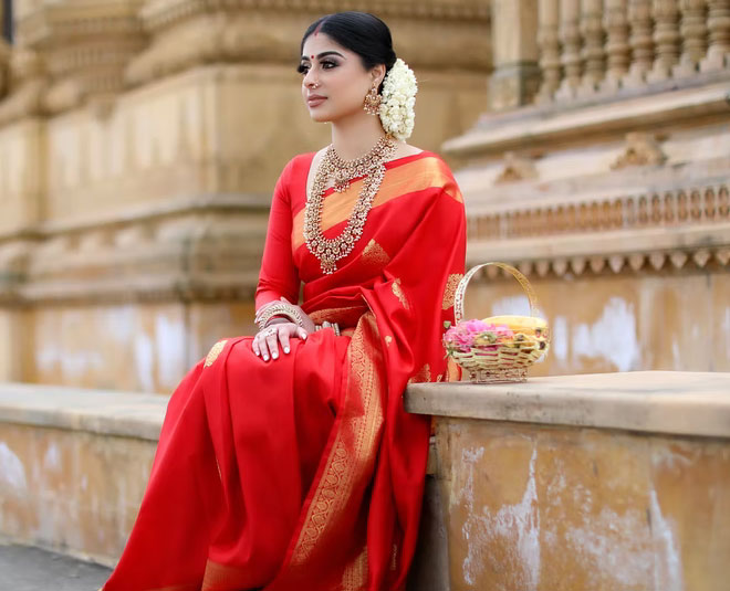 dark red colour dress