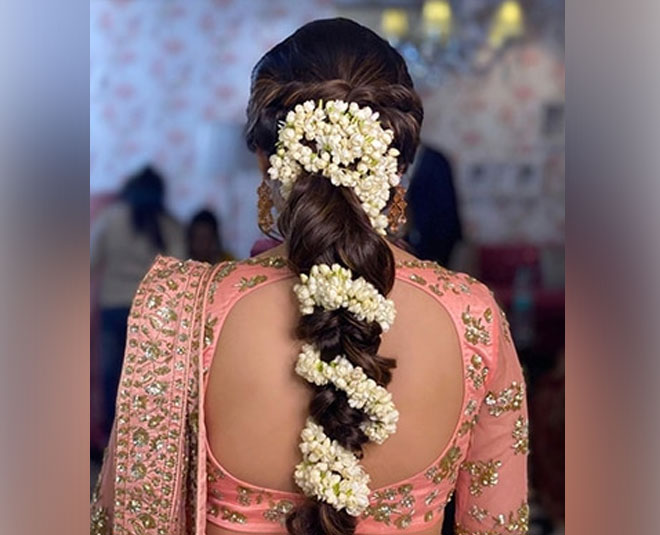 entwined gajra hairstyle