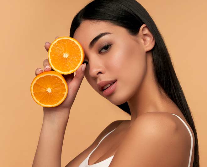 face  cleanup  with  orange  at  home