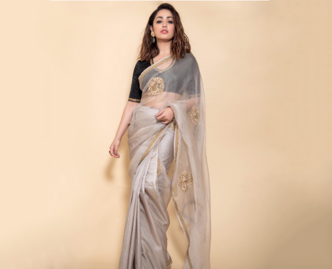 grey saree