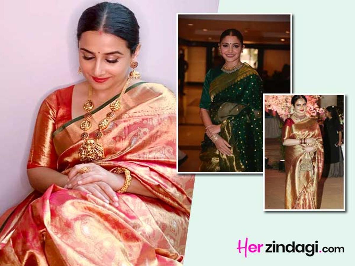 How To Style Your Kanjivaram Saree Like Bollywood Celebs | HerZindagi