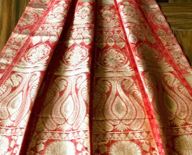 Banarasi Silk Woven Lehenga Choli In Yellow 2372LG03