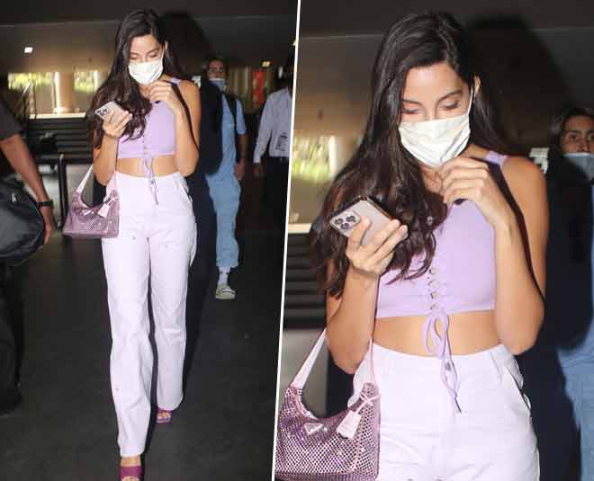 Nora Fatehi pairs ₹4 lakh bag with chic white crop top and denims, see pics