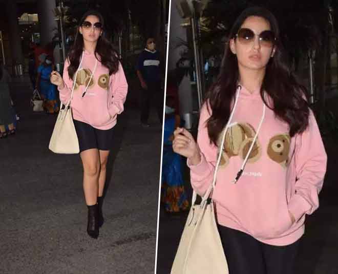 Nora Fatehi goes pink all the way in a Louis Vuitton jacket and Hermès  Kelly handbag in 2023