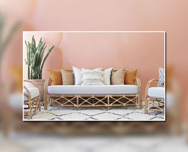 rattan furniture in living room