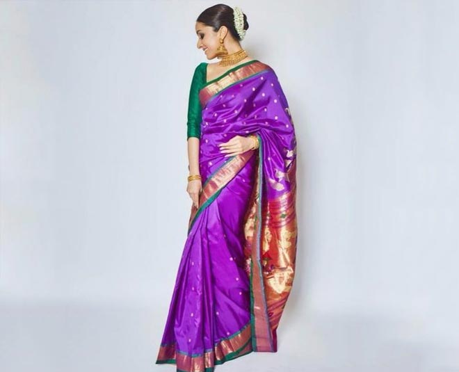 shraddha kapoor paithani saree