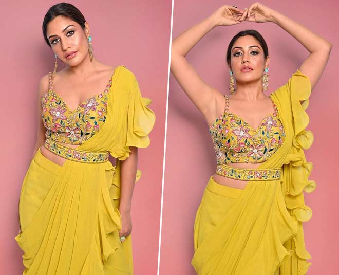 surbhi chandna ruffle outfit