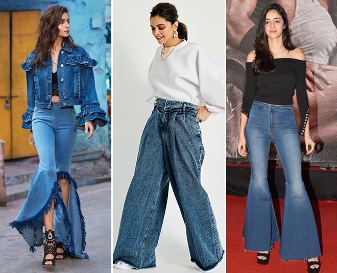 Buy BACK TO 90S BLUE BELL-BOTTOM JEANS for Women Online in India