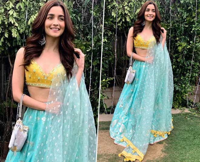 Mint Blue lehenga