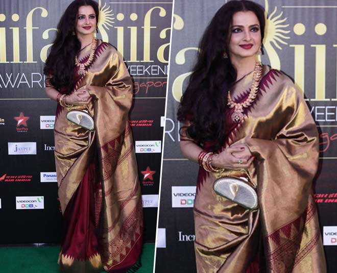 Fans love Rekha's saree and sneakers look, call her 'epic' | Bollywood -  Hindustan Times