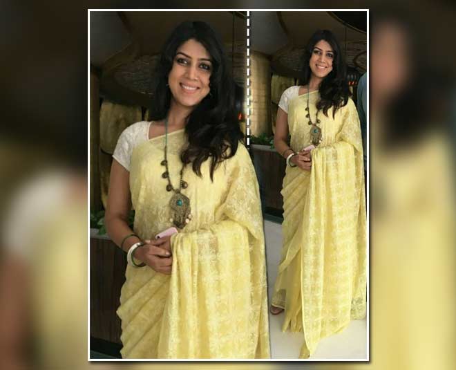 embroyadri saree look