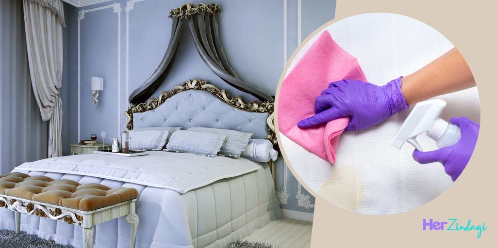 Tips And Tricks to Clean Upholstered Headboard Stainबेड के फैंसी