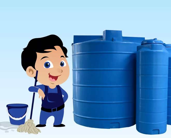 htips to clean water tank with baking soda and salt inside 