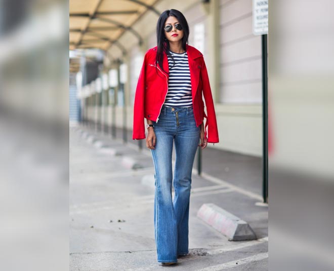 jeans with leather jacket