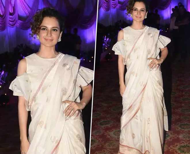 kangana ranaut cold shoulder blouse design