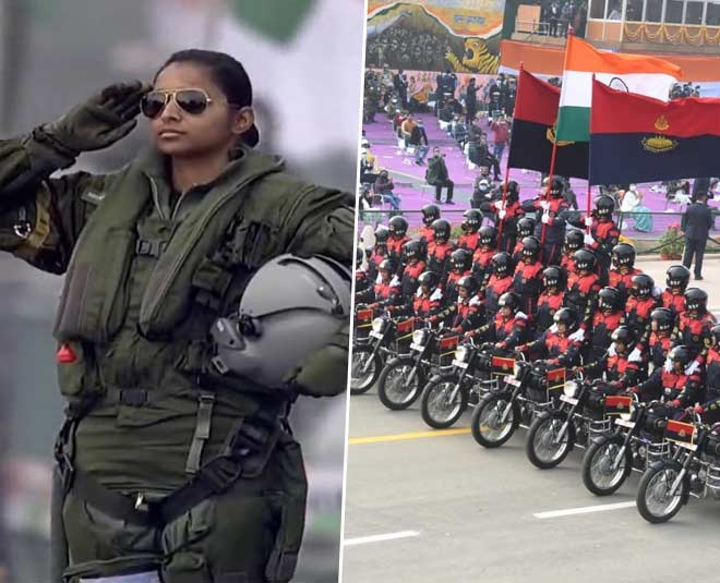 republic day celebrations women in defense forces at parade