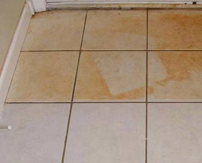 बाथरूम की टाइलें tiles cleaning with old toothbrush