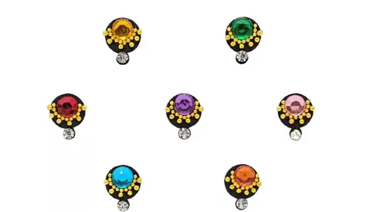 फैंसी गोल बिंदी Bindi Designs