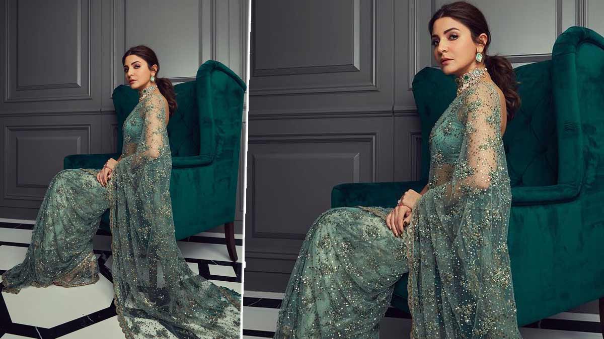 anushka teej green sarees