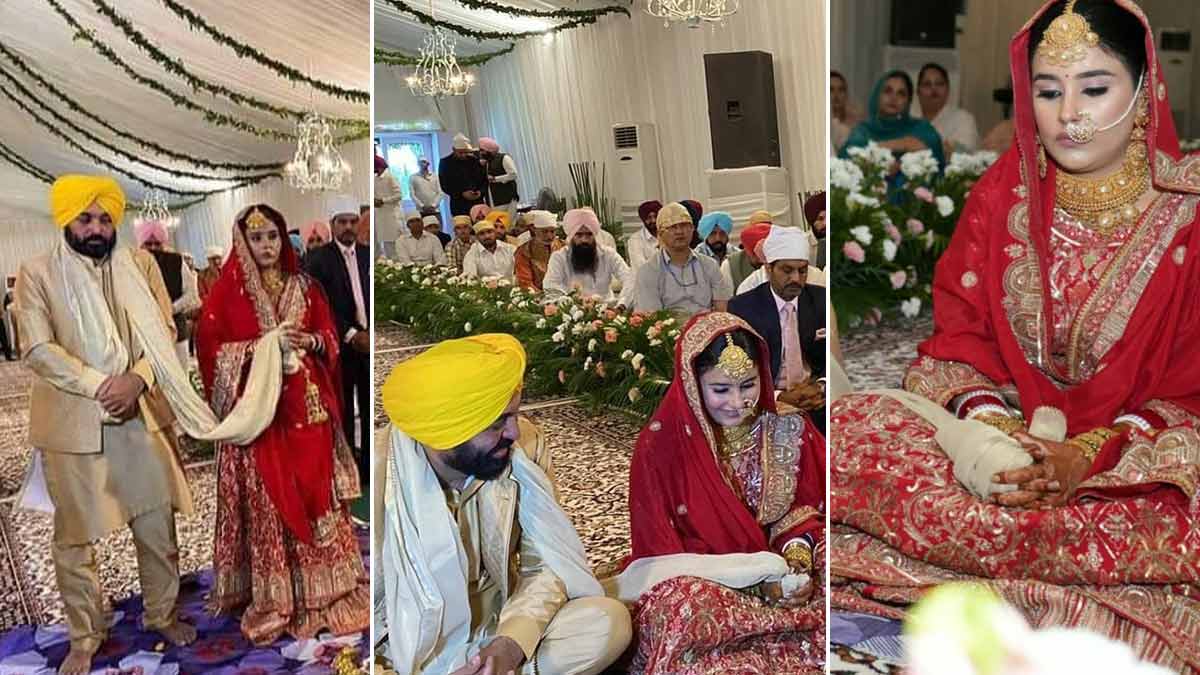 bhagwant mann second wedding latets photos