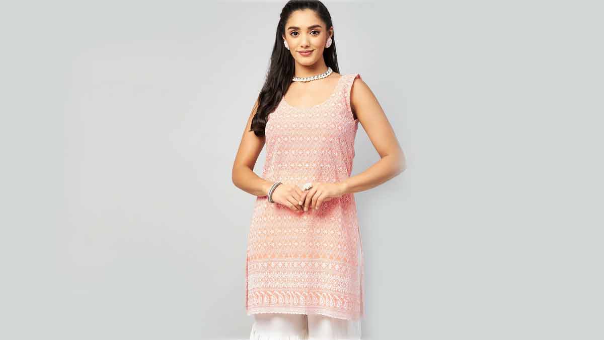 Buy Sleeveless Kurti Trouser Set online in India at Aksha Lifestyle