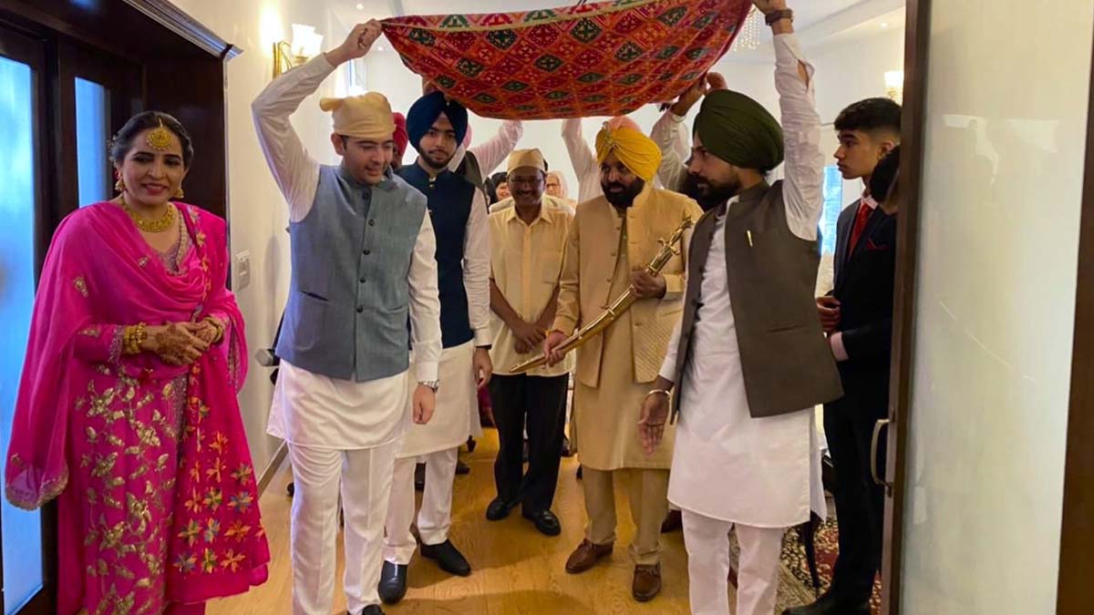 cm bhagwant mann wedding with dr gurpreet kaur