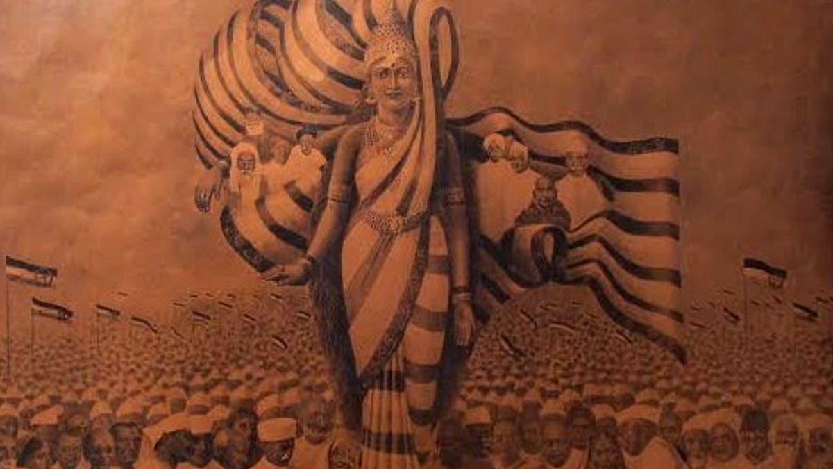 evolution of bharat mata painting