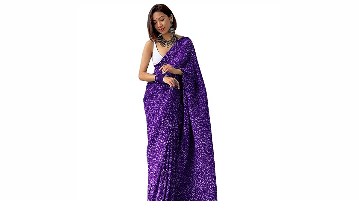 georgette saree designs work