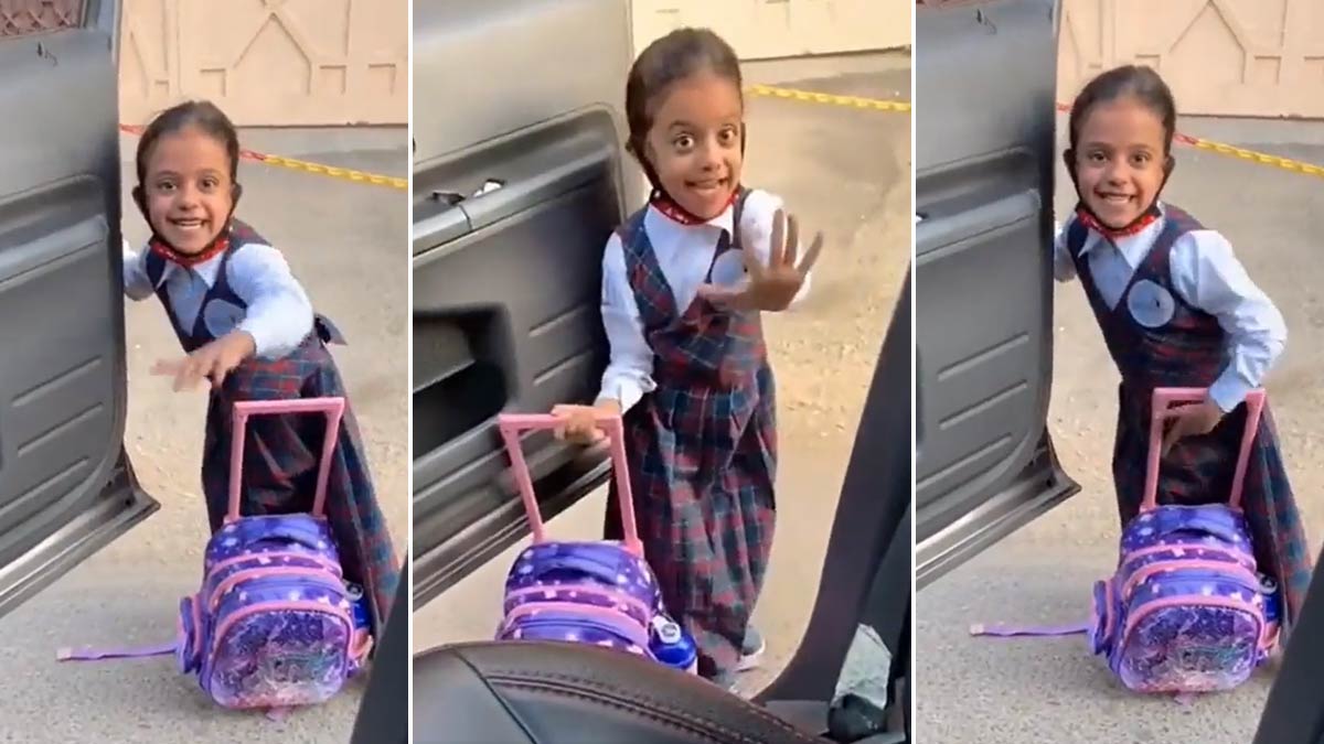girl dancing on school gate video goes viral