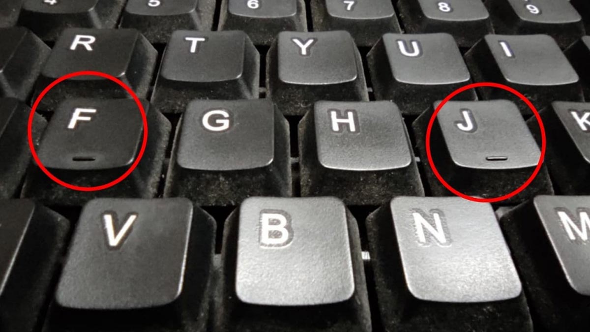 कीबोर्ड में “F” और “J” में क्यों होते हैं मार्क्स keyboard uses