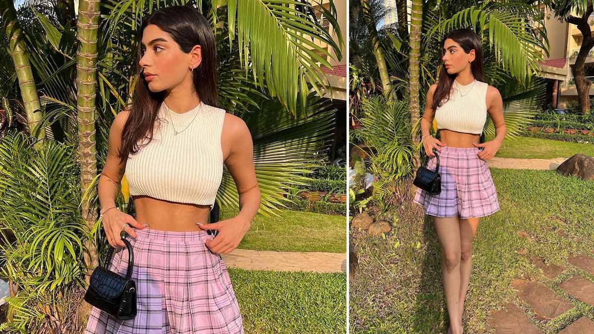 khushi kapoor skirt top