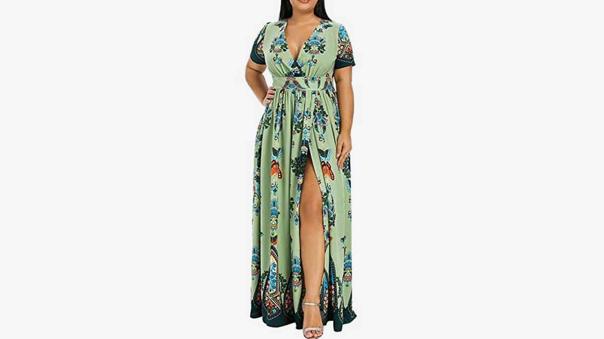 slit cutmaxi dress design