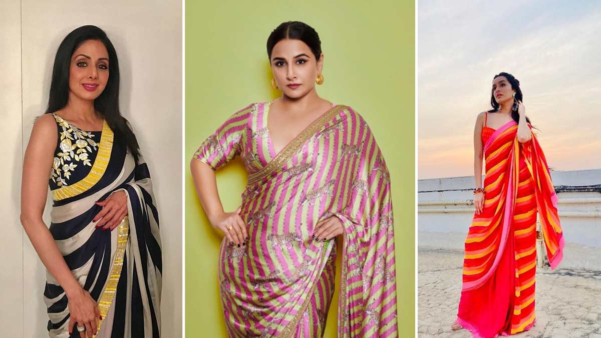 tips for how to style striped saree