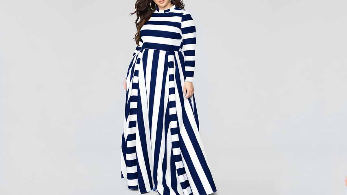 vertical line dress picture