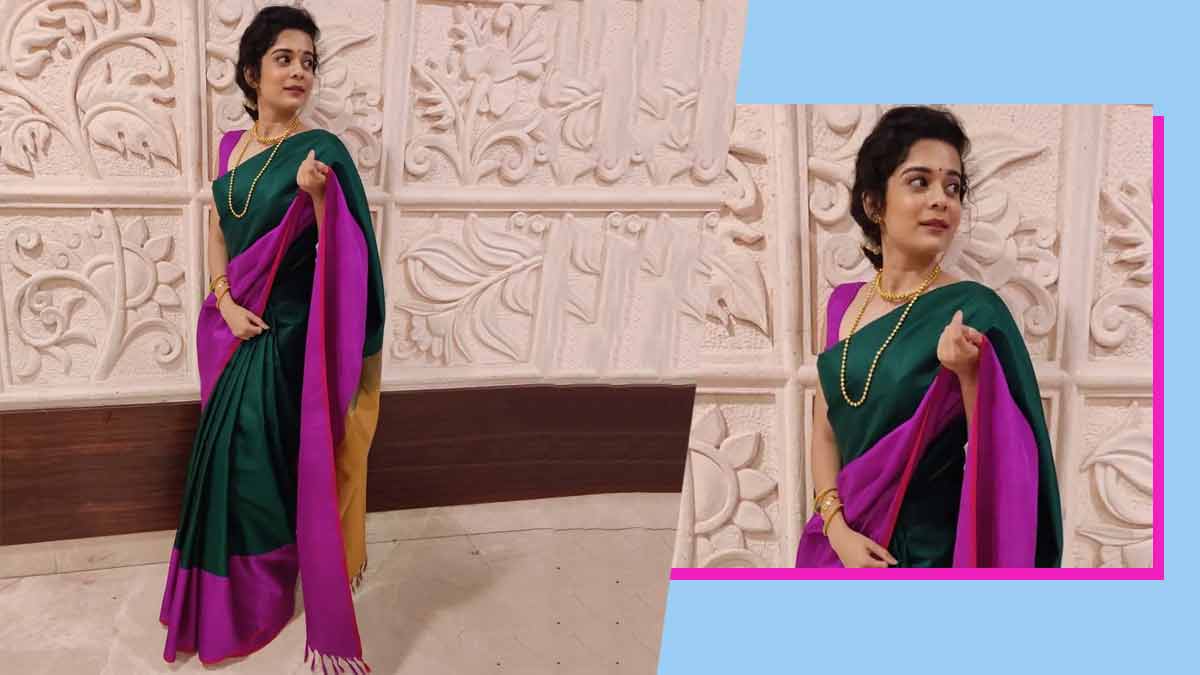 Bottle Green Saree