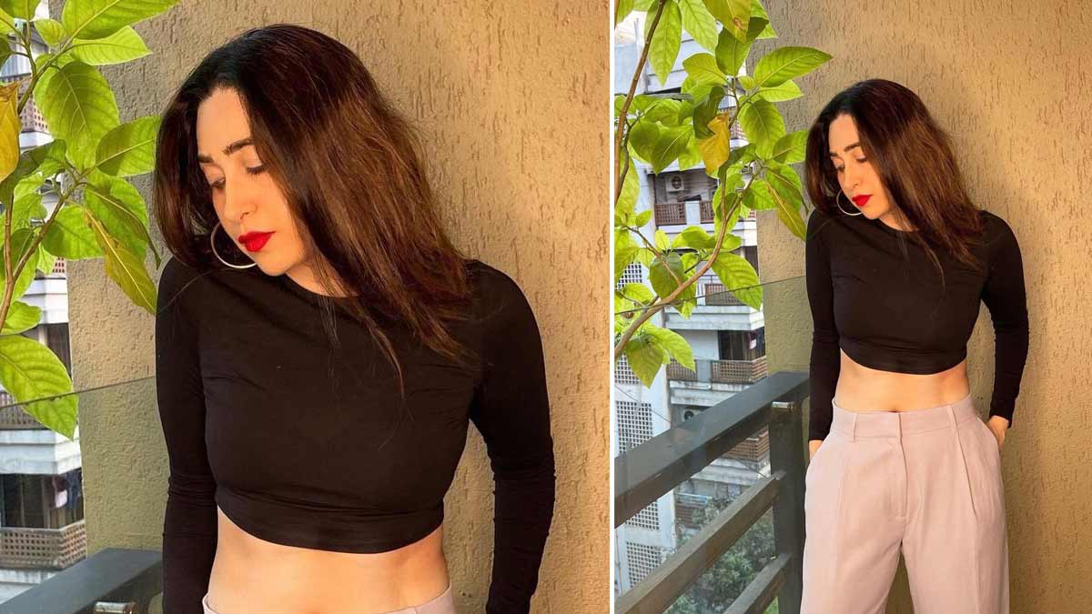 Crop Top black crop top karisma kapoor style