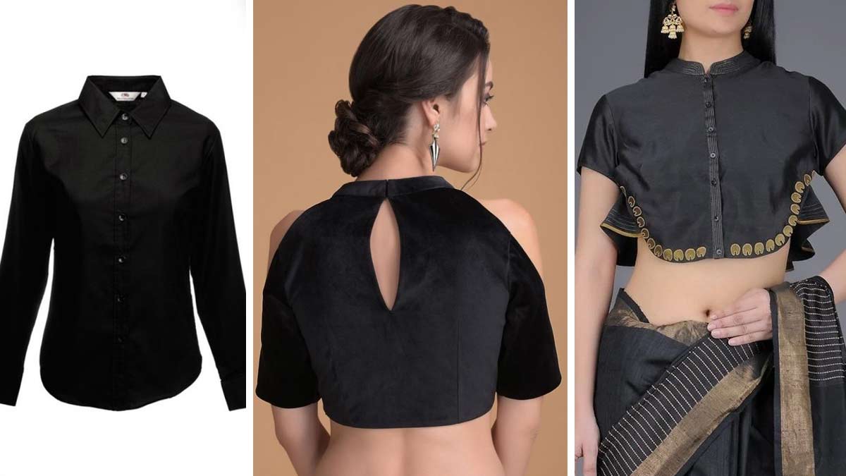 convert simple shirt into designer koti blouse