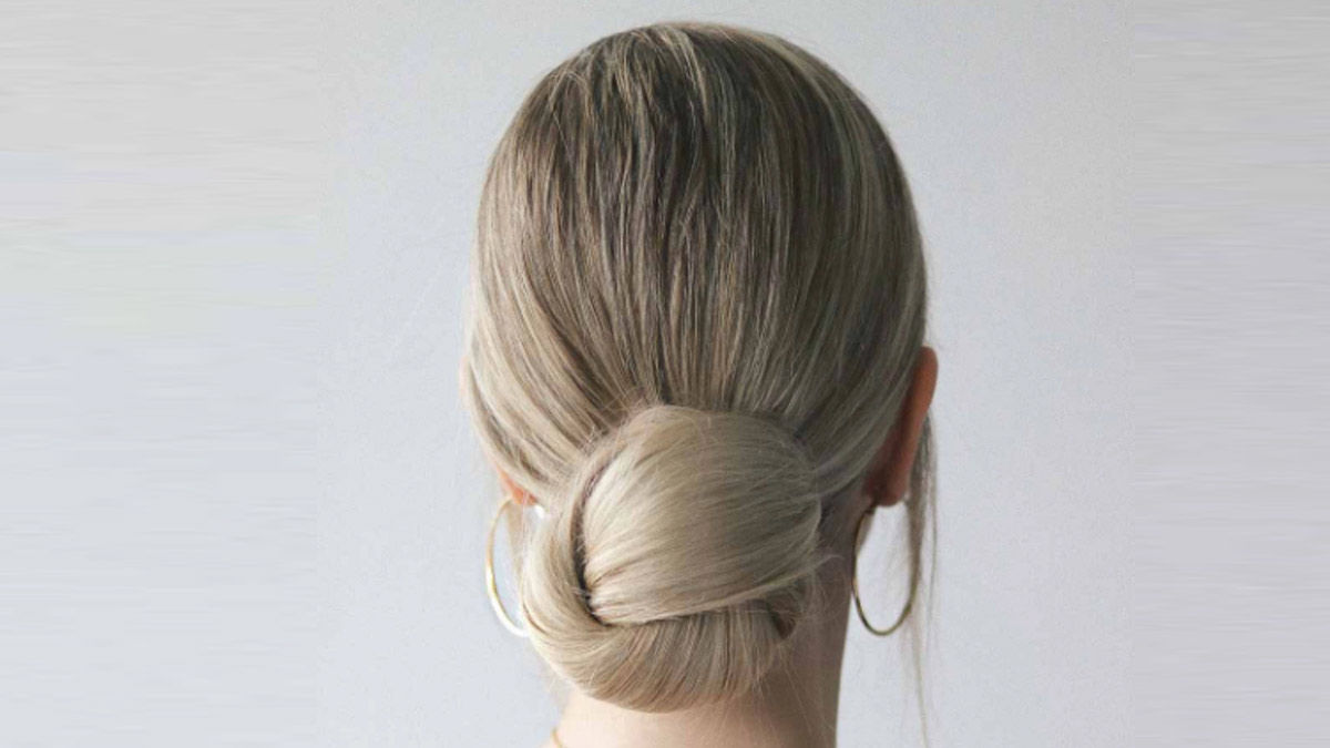 cord knotted bun hairstyle