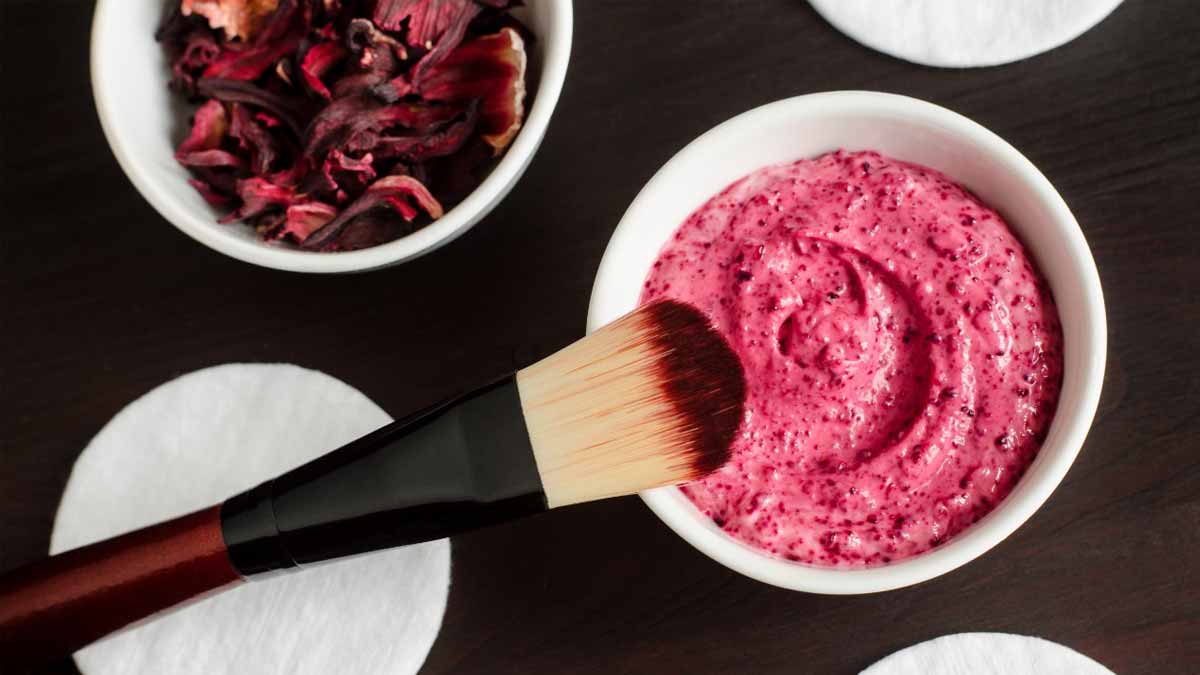 hibiscus facial for glowing skin