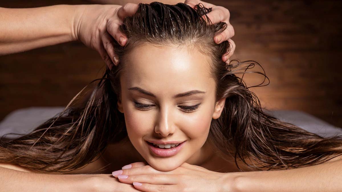homemade hair oil massage for bouncy hair ()