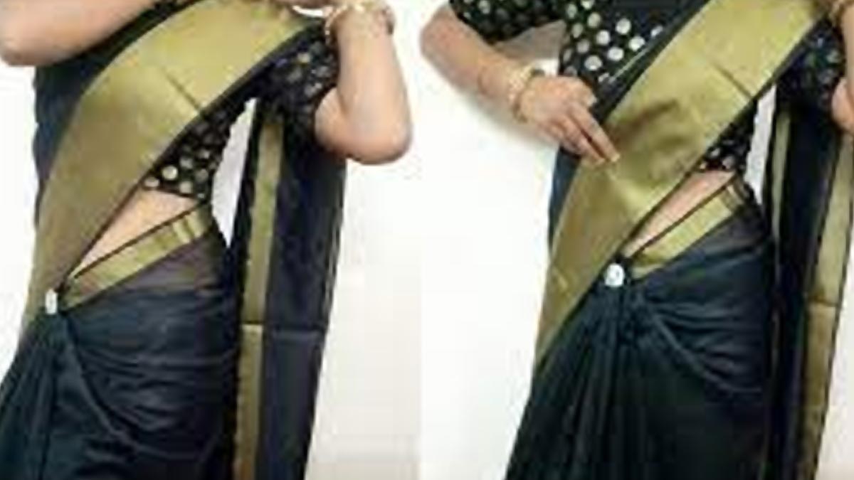 how to wear silk saree for party,
