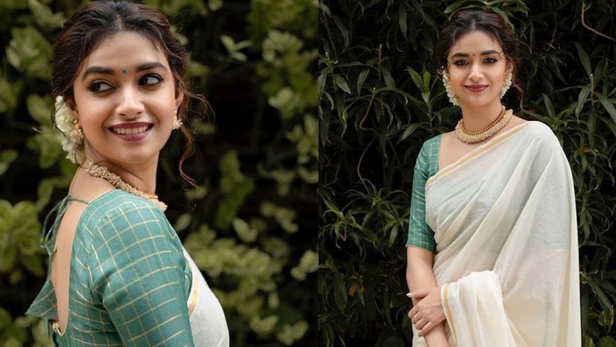 Girls ready to wear kerala kasavu saree with stitched blouse – Kasavumana  Murals