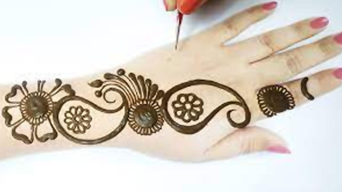 palm mehndi design latest