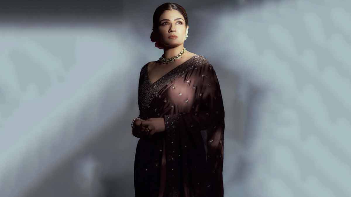 ranveena tandon saree collection