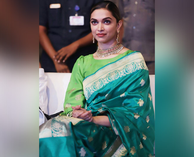 Green Banarasi saree